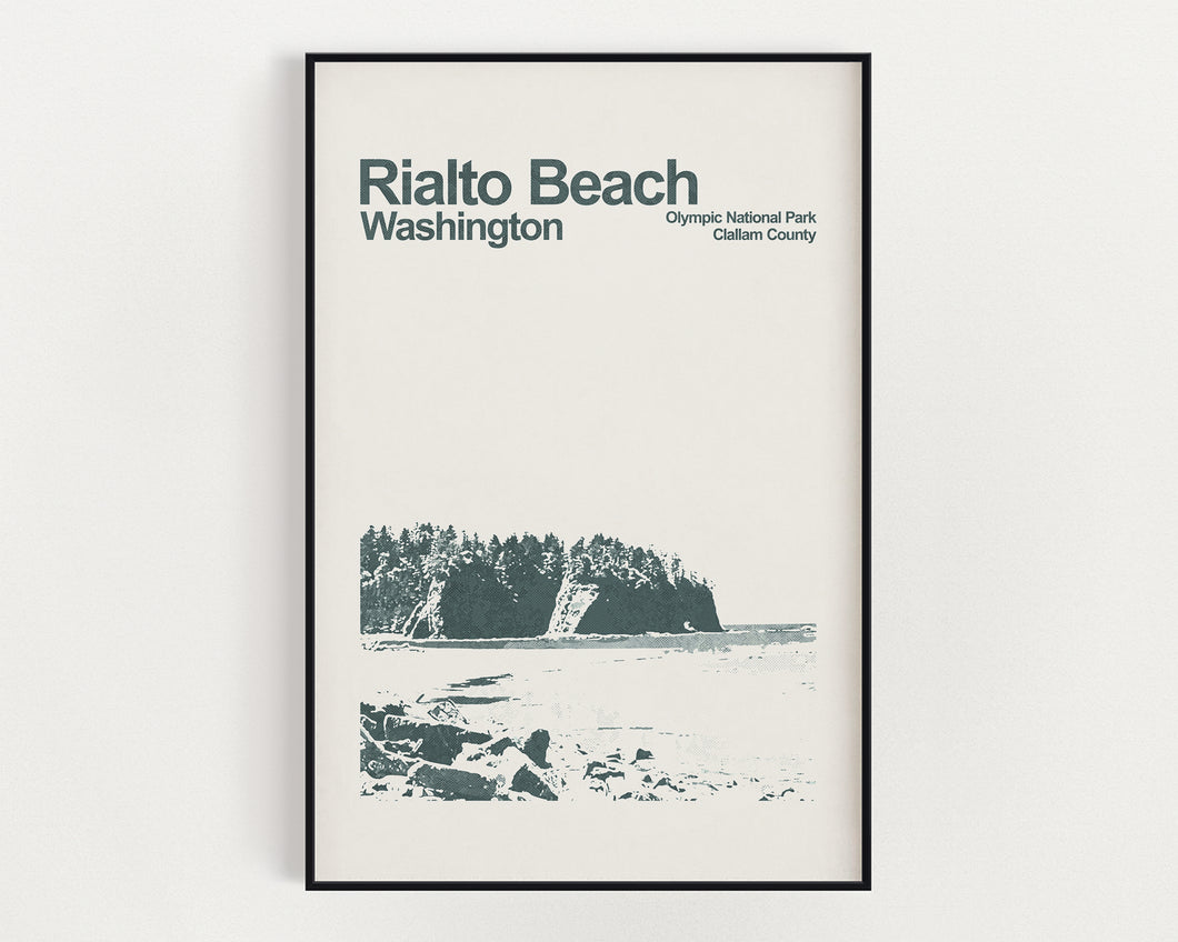 Rialto Beach, Washington Poster - Minimalist Wall Art
