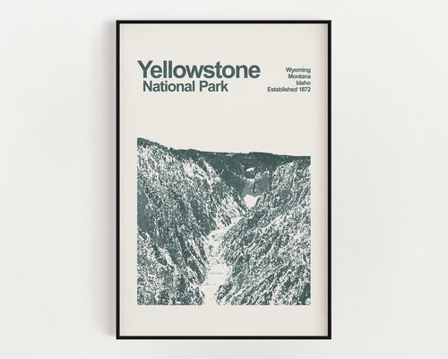 Yellowstone National Park Poster - Minimalist Wall Art