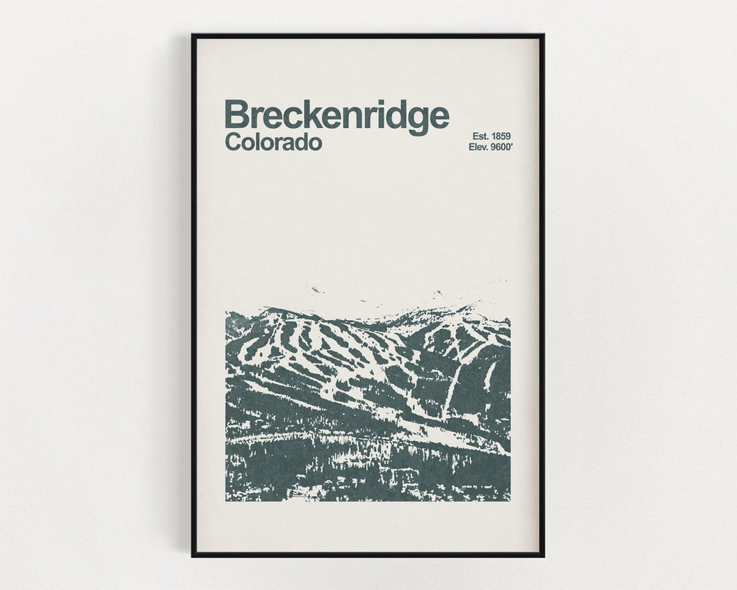Breckenridge Colorado Poster - Minimalist Wall Art