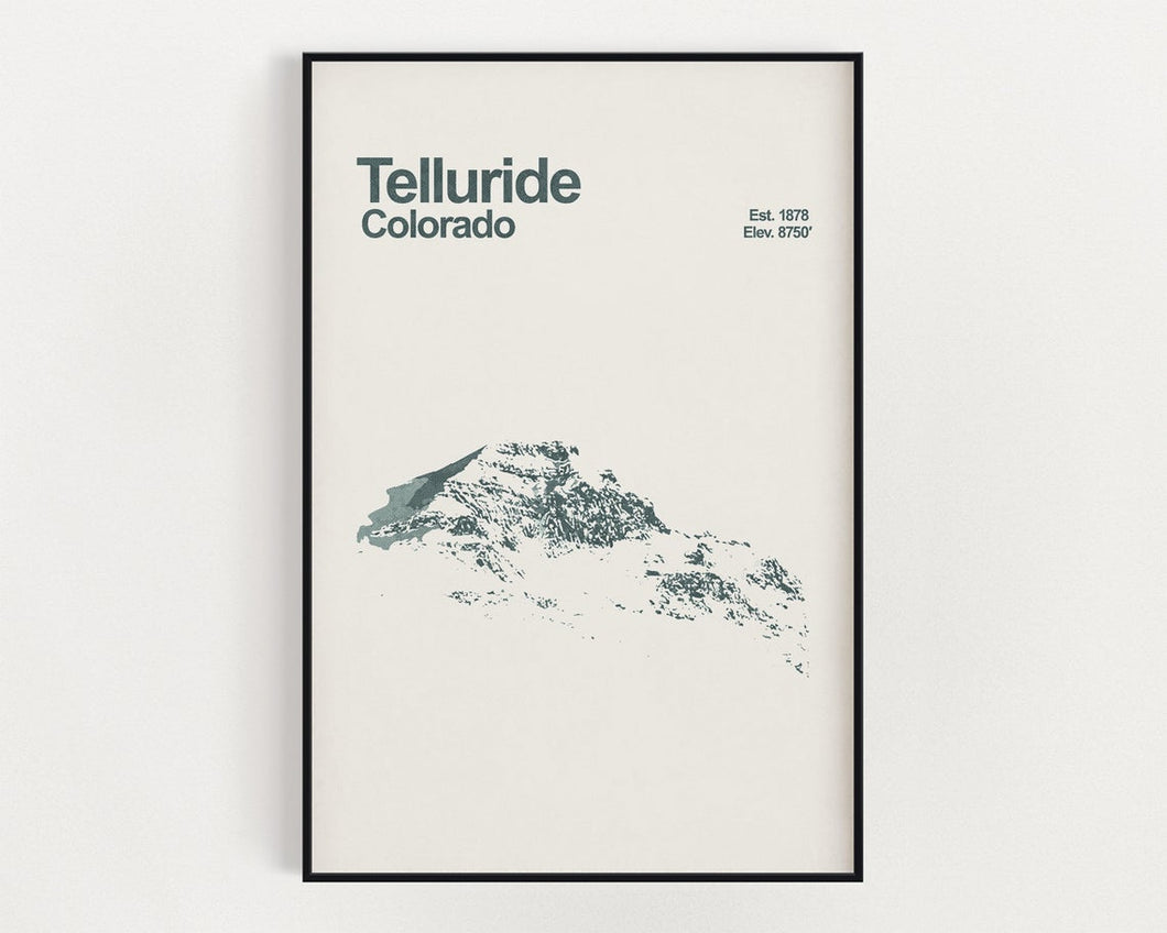 Telluride Colorado Poster - Minimalist Wall Art