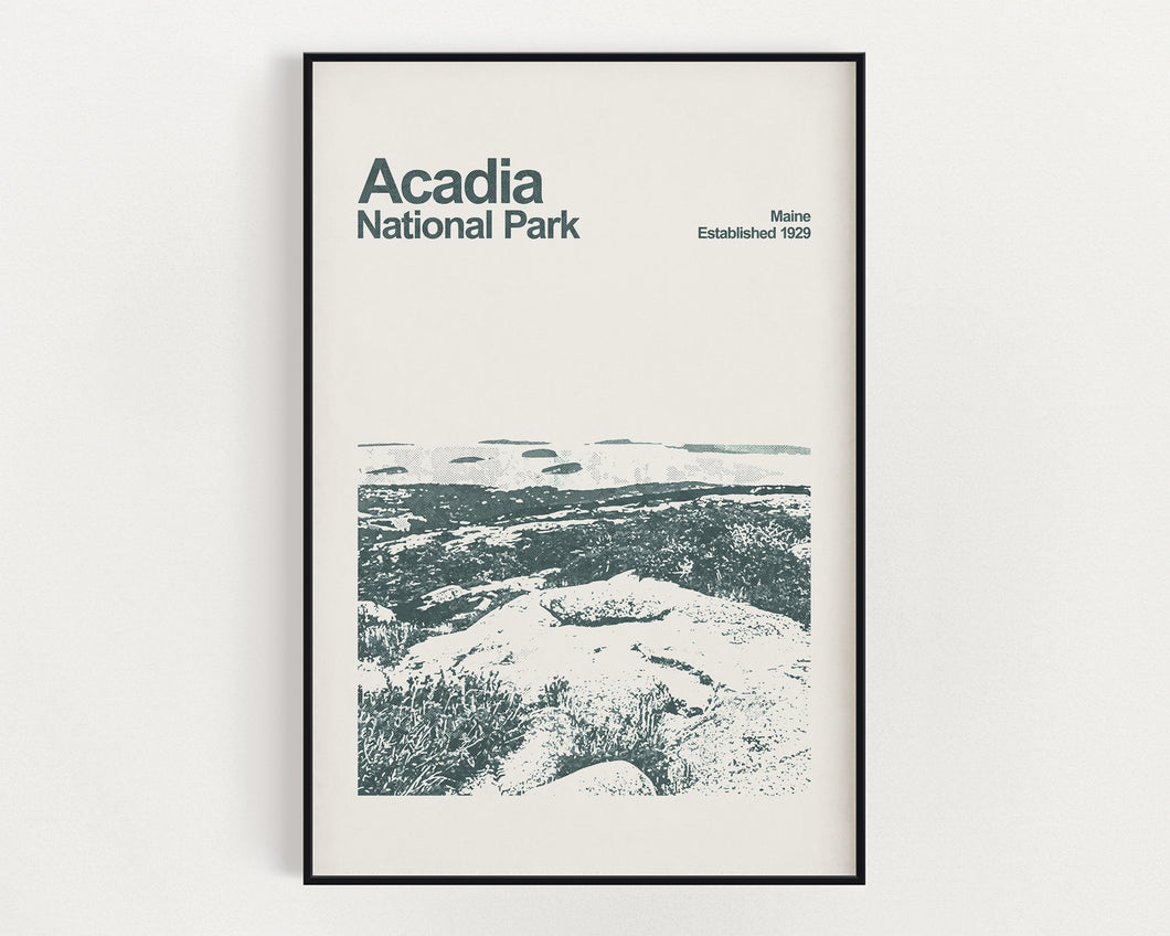 Acadia National Park Poster - Minimalist Wall Art
