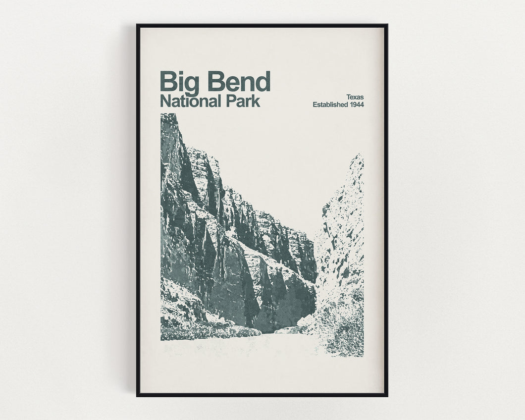 Big Bend National Park Poster - Minimalist Wall Art