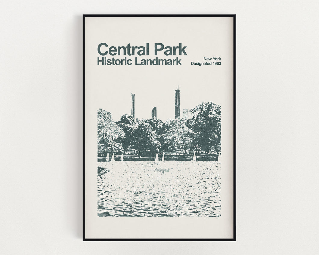 Central Park Historic Landmark Poster - Minimalist Wall Art