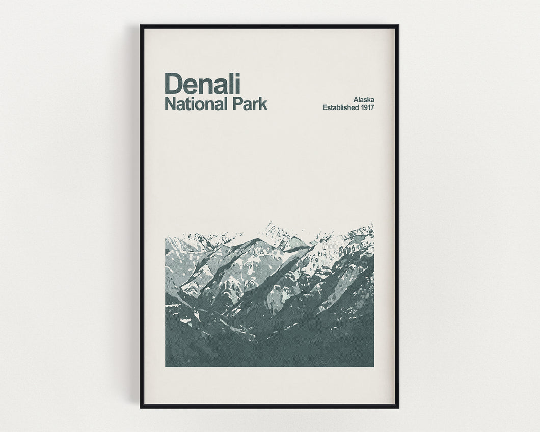 Denali National Park Poster - Minimalist Wall Art