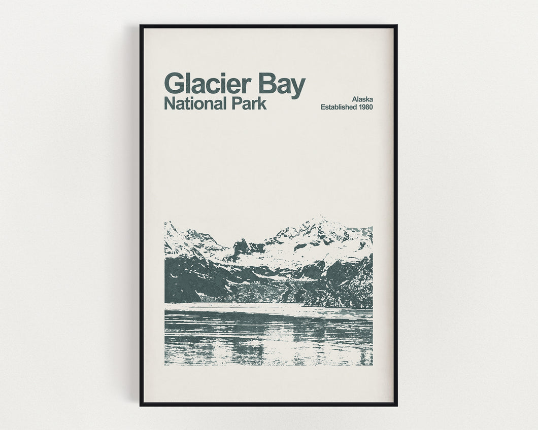 Glacier Bay National Park Poster - Minimalist Wall Art