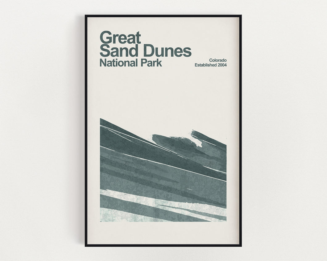 Great Sand Dunes National Park Poster - Minimalist Wall Art