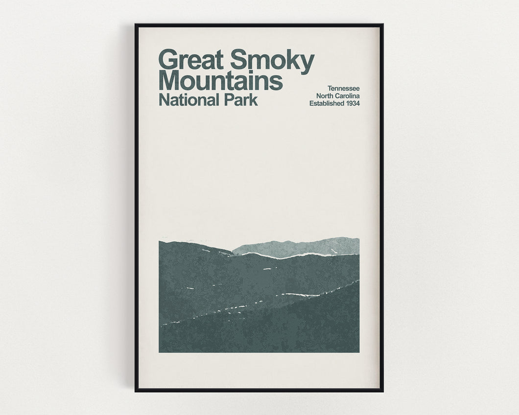 Great Smoky Mountains National Park Poster - Minimalist Wall Art