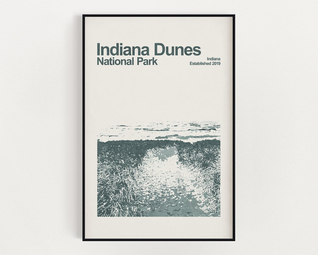 Indiana Dunes National Park Poster - Minimalist Wall Art