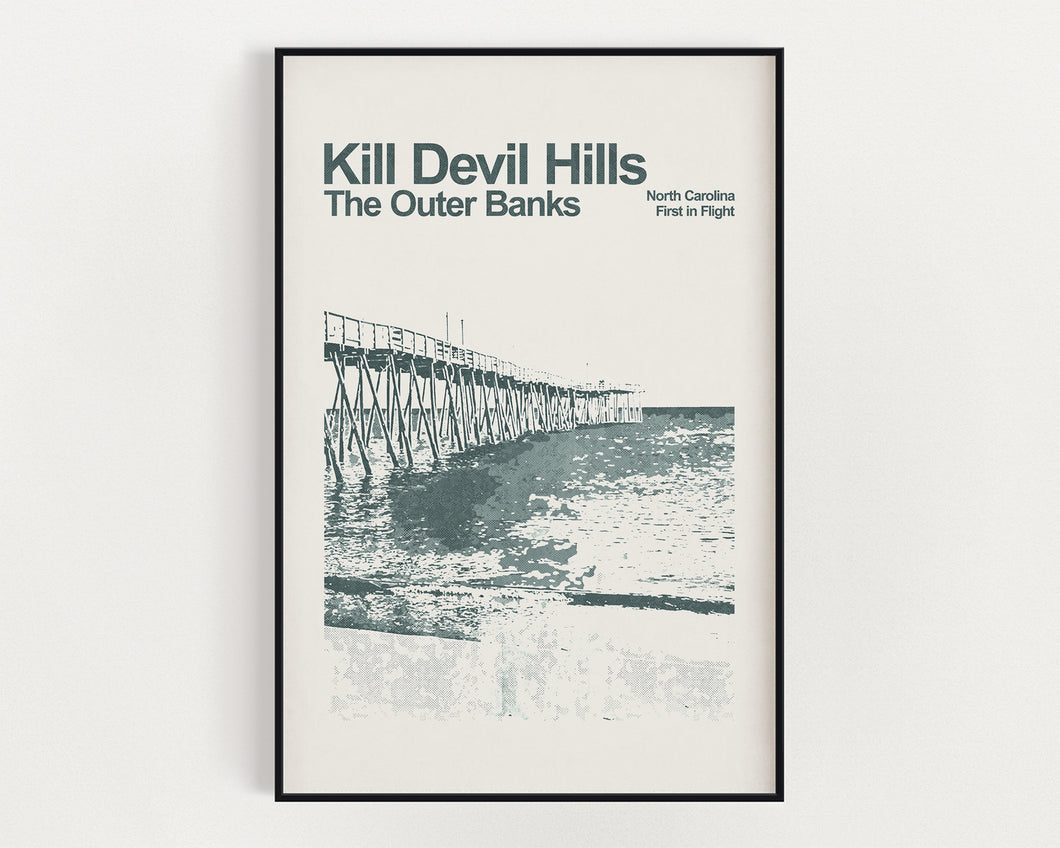 Kill Devil Hills, North Carolina Poster - Minimalist Wall Art