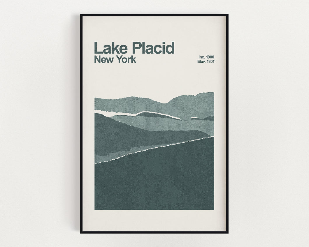 Lake Placid New York Poster - Minimalist Wall Art