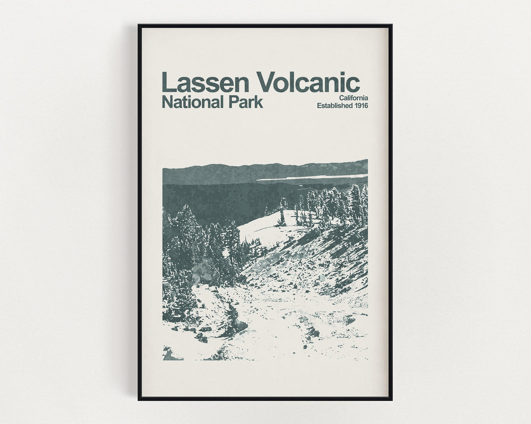 Lassen Volcanic National Park Poster - Minimalist Wall Art