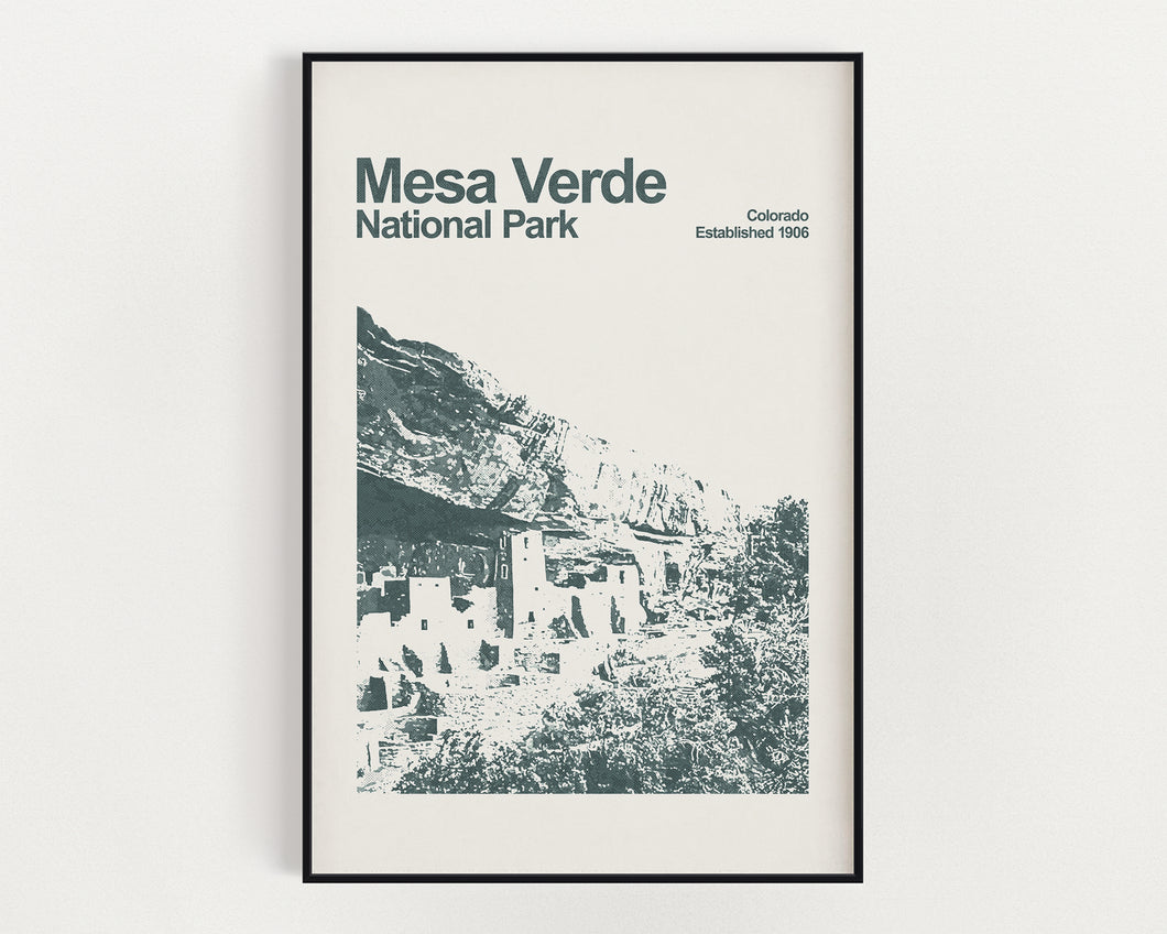 Mesa Verde National Park Poster - Minimalist Wall Art