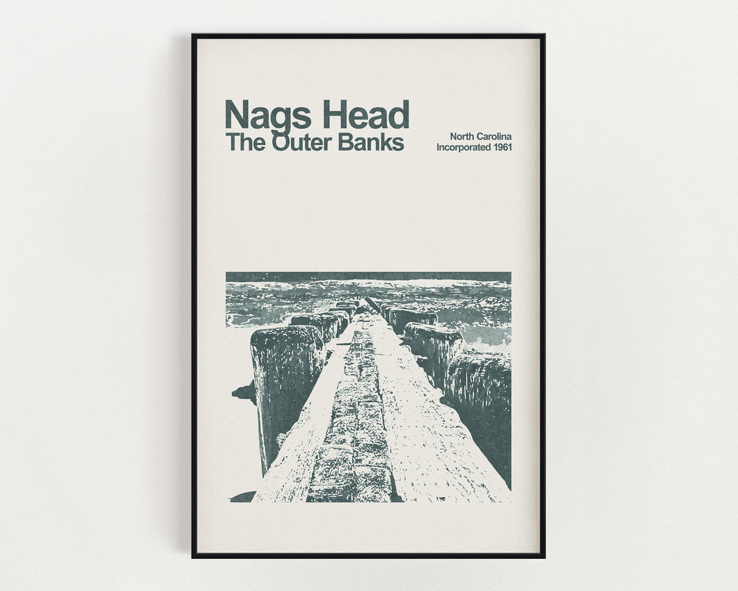 Nags Head, North Carolina Poster - Minimalist Wall Art