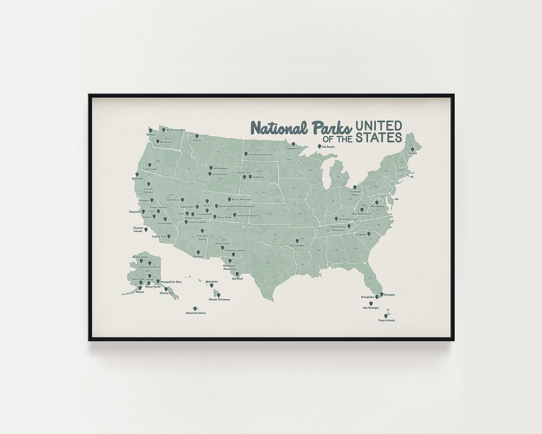 National Parks Map - All 63 National Parks