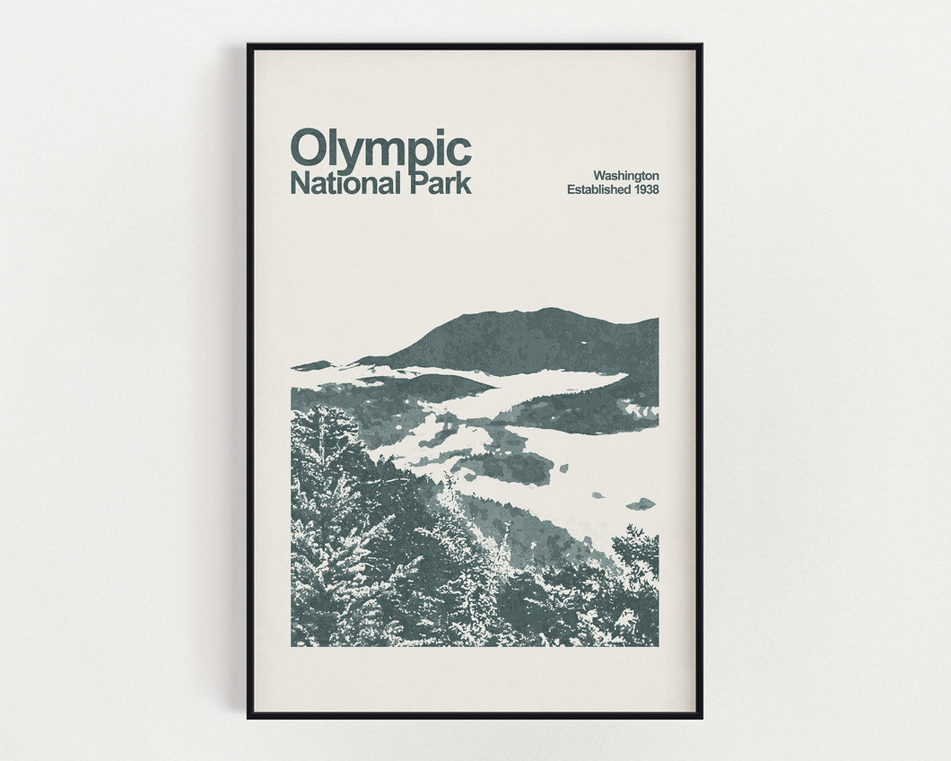 Olympic National Park Poster - Minimalist Wall Art