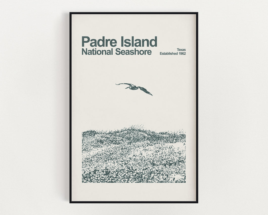 Padre Island National Seashore Poster - Minimalist Wall Art