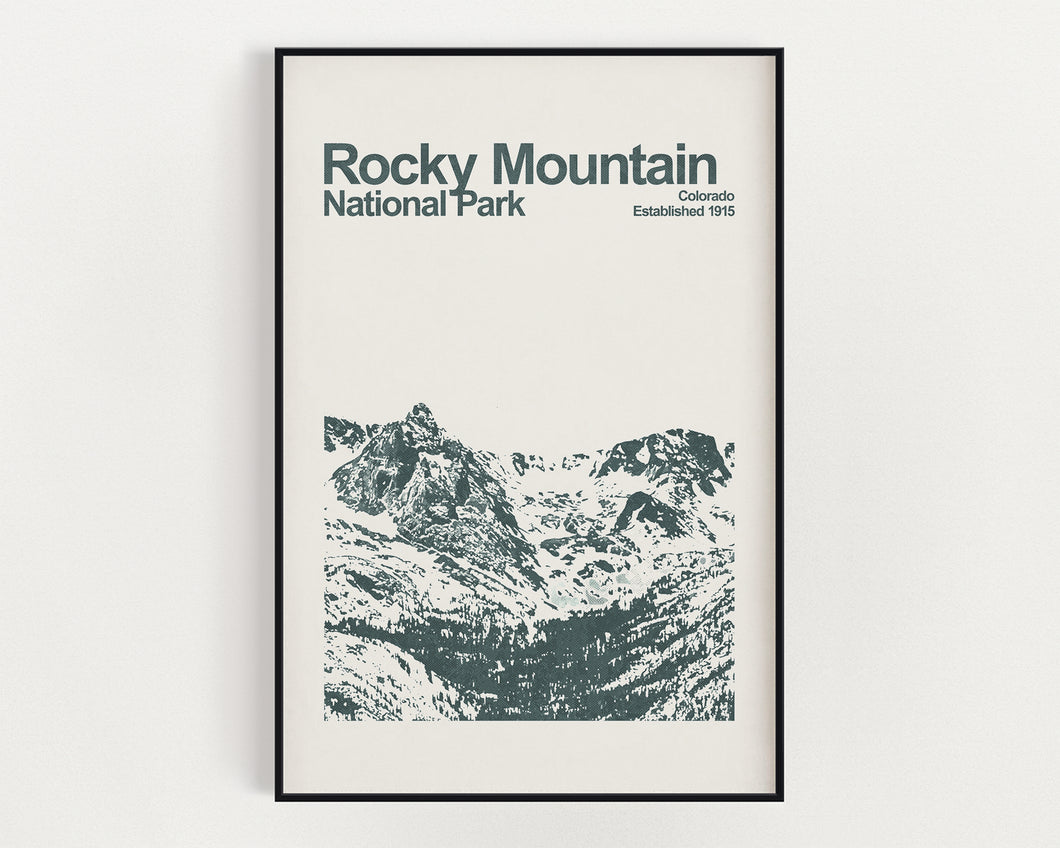 Rocky Mountain National Park Poster - Minimalist Wall Art