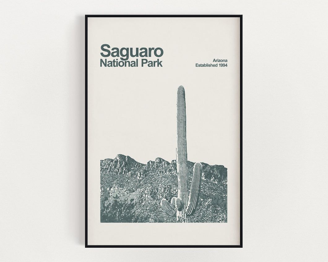 Saguaro National Park Poster - Minimalist Wall Art