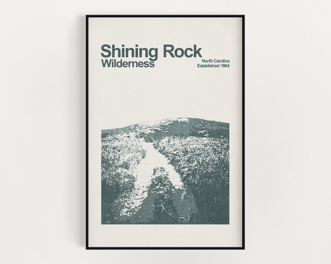 Shining Rock Wilderness Poster - Minimalist Wall Art