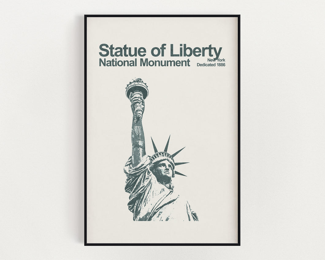 Statue of Liberty National Monument Poster - Minimalist Wall Art