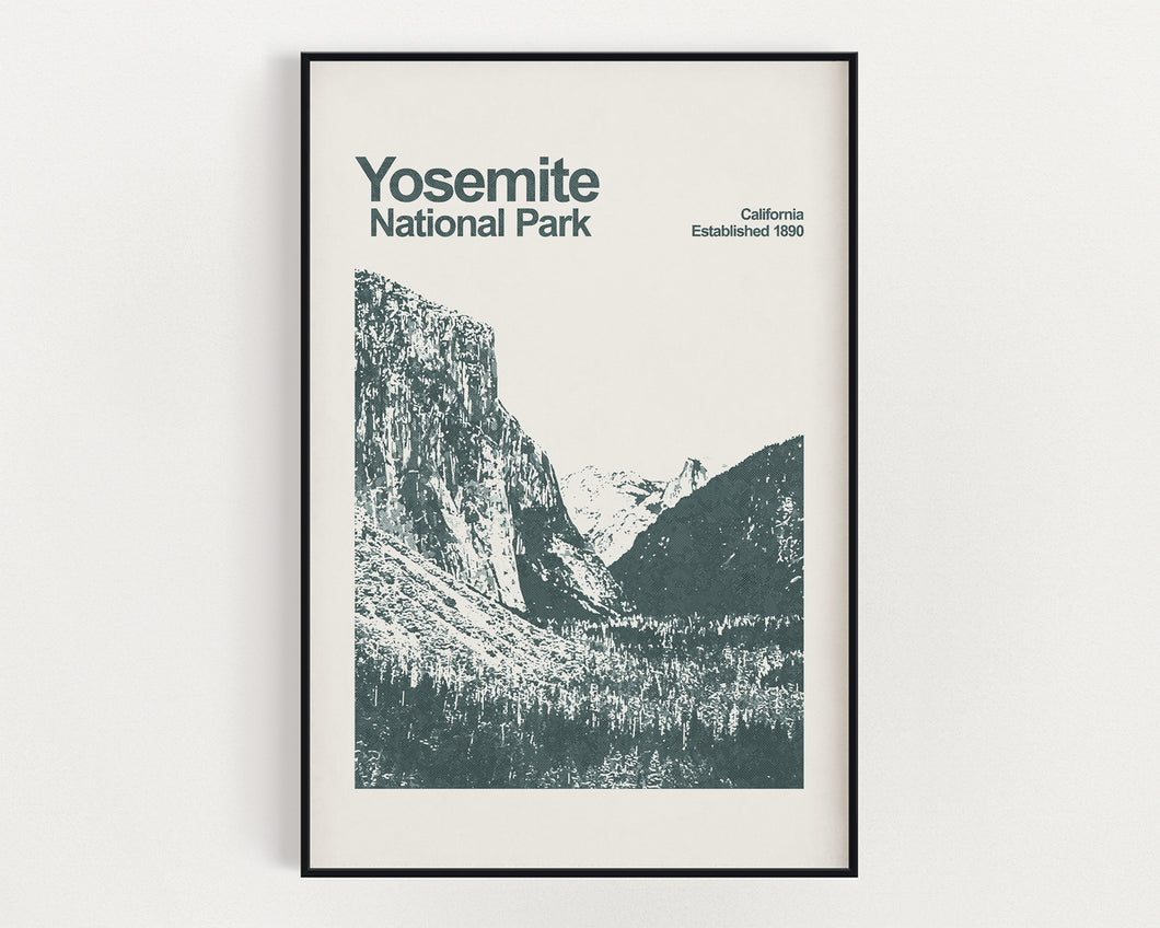 Yosemite National Park Poster - Minimalist Wall Art